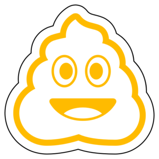Pile Of Poo Emoji Sticker (Yellow)